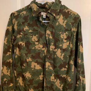 Boy’s Camo Button Down